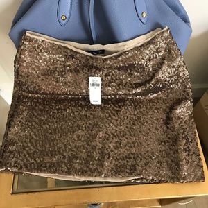 NWT Gap gold sequin mini skirt